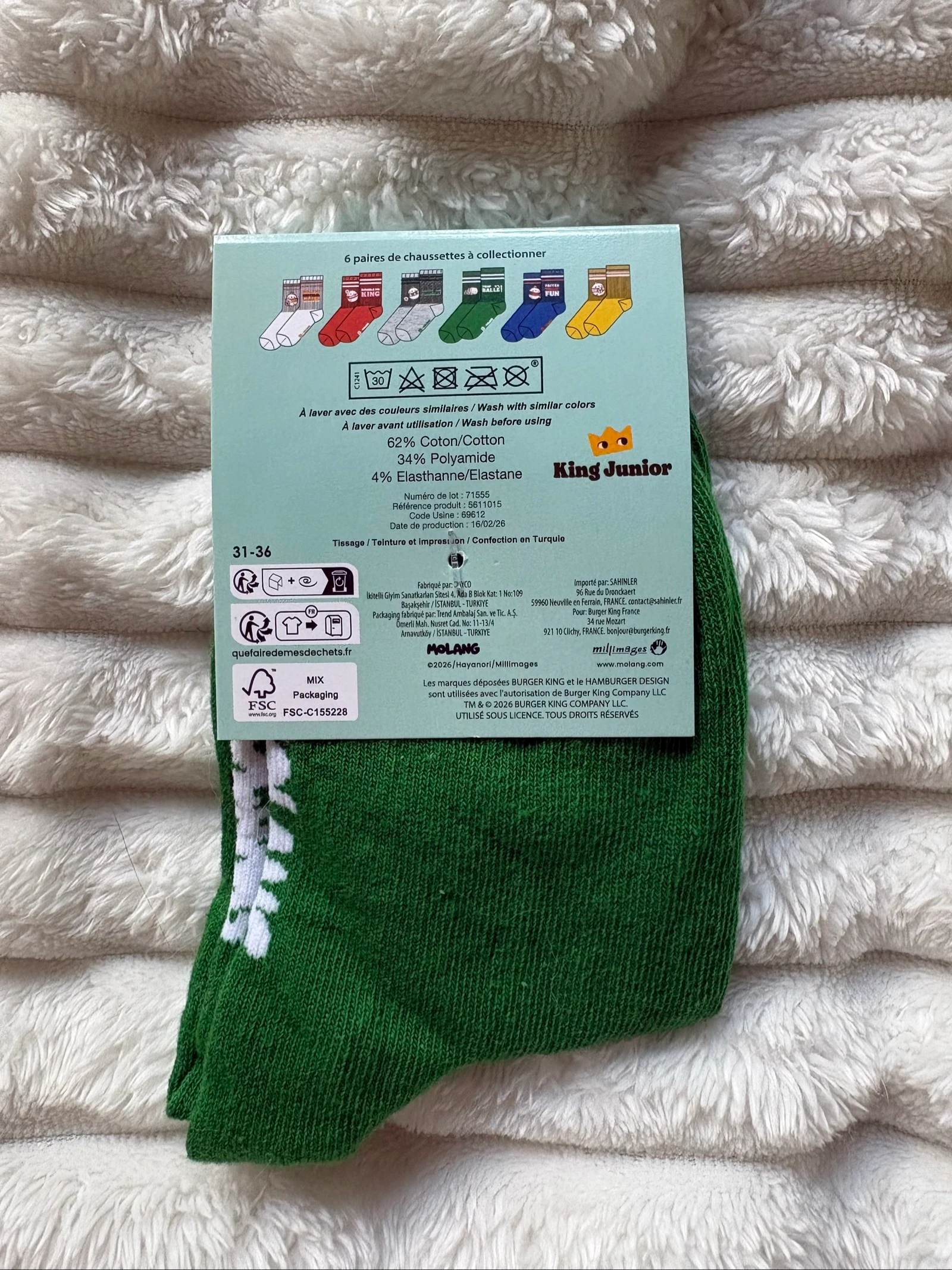 Set van 3 paar grappige Burger King en Quick sokken – photo 3